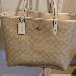 Coach, Reversible Leather Tote